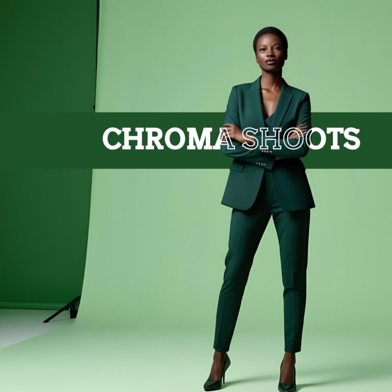 Actor performing in a chroma studio in Gurgaon with green screen background, professional lighting, and minimal shadows for high-quality video production.